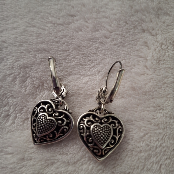 Reno Heart Leverback Earrings - Picture 2 of 2